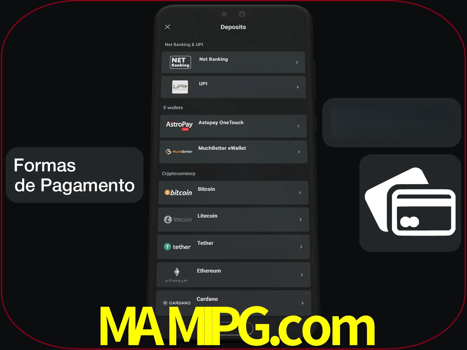 Escolha a forma de pagamento de sua preferência.